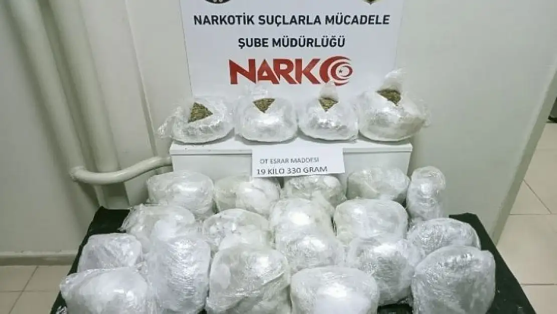 19 kilo esrar ele geçirildi, 1 şüpheli tutuklandı