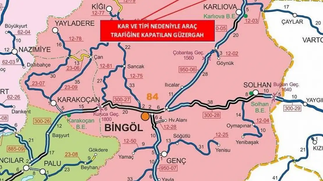 Bingöl-Erzurum karayolu trafiğe açıldı