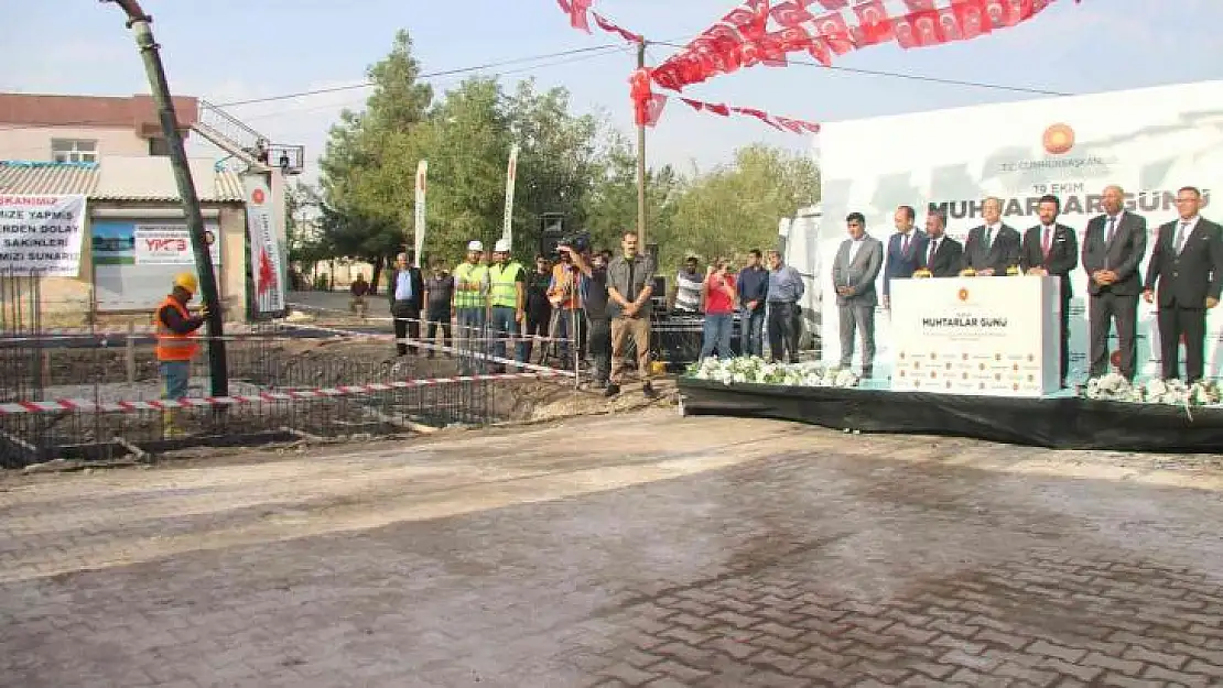 Cumhurbaşkanı Erdoğan canlı yayınla bağlandı, Diyarbakır'da muhtarlık binası temeli atıldı