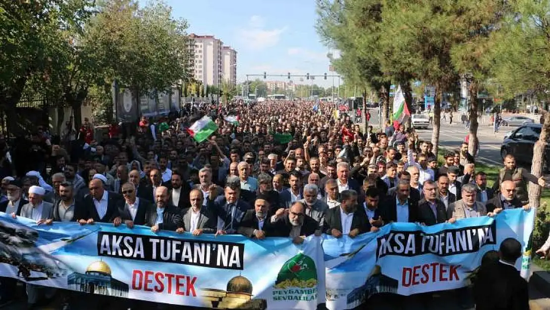 Diyarbakır'da Filistinliler'e destek yürüyüşü