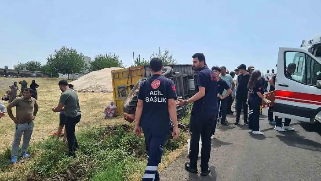 Diyarbakır'da traktör devrildi: 1 yaralı