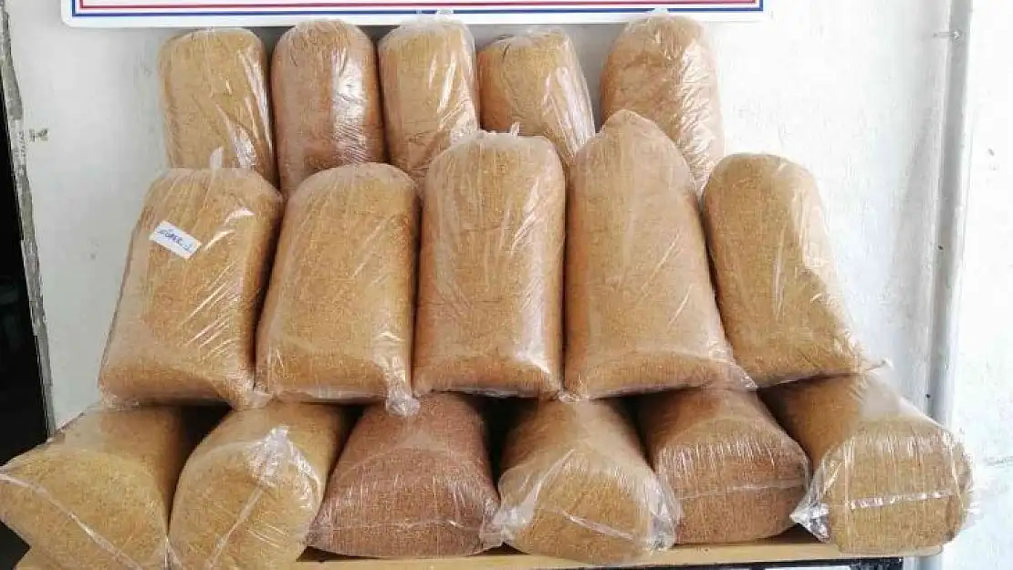 Elazığ'da  130 kilo kıyılmış tütün ele geçirdi