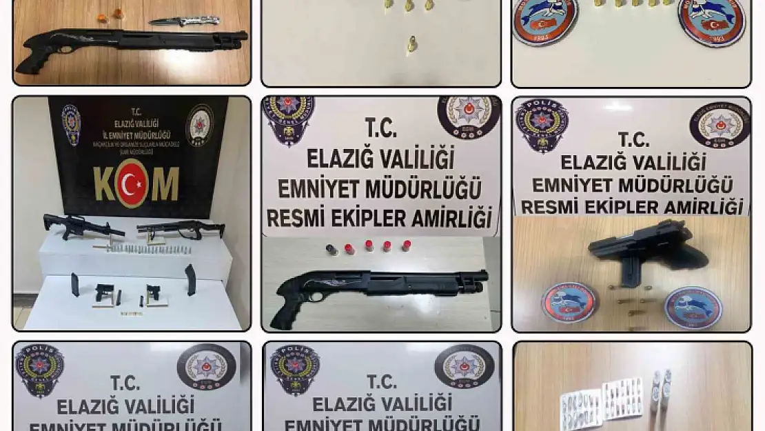 Elazığ'da 14 adet ruhsatsız silah ele geçirildi