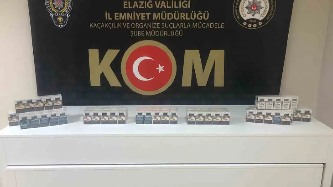 Elazığ'da gümrük kaçağı sigara ele geçirildi