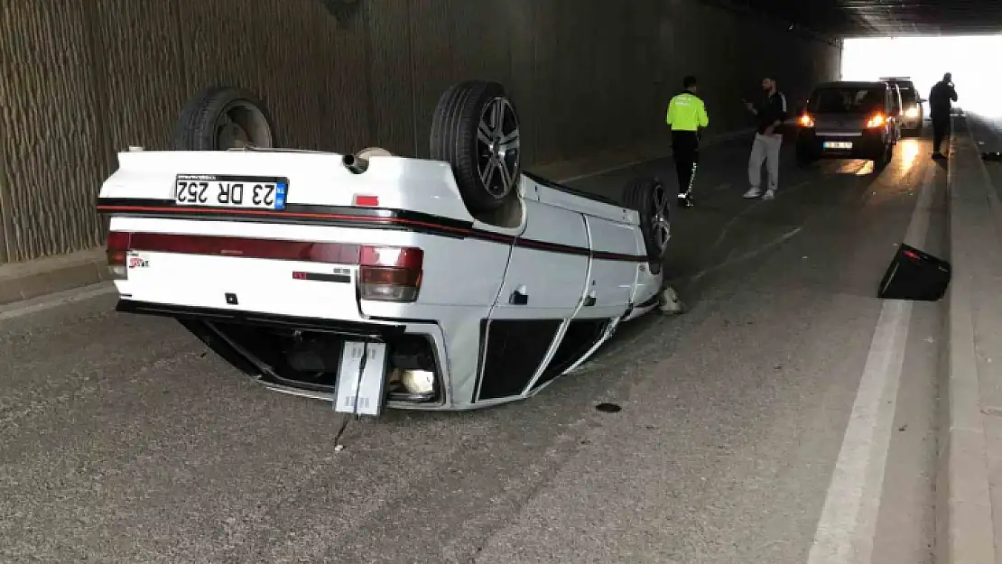 Elazığ'da otomobil takla attı: 1 yaralı