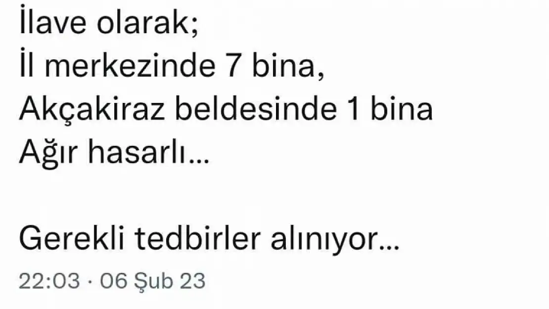 Elazığ Valisi Toraman, '8 bina ağır hasarlı'