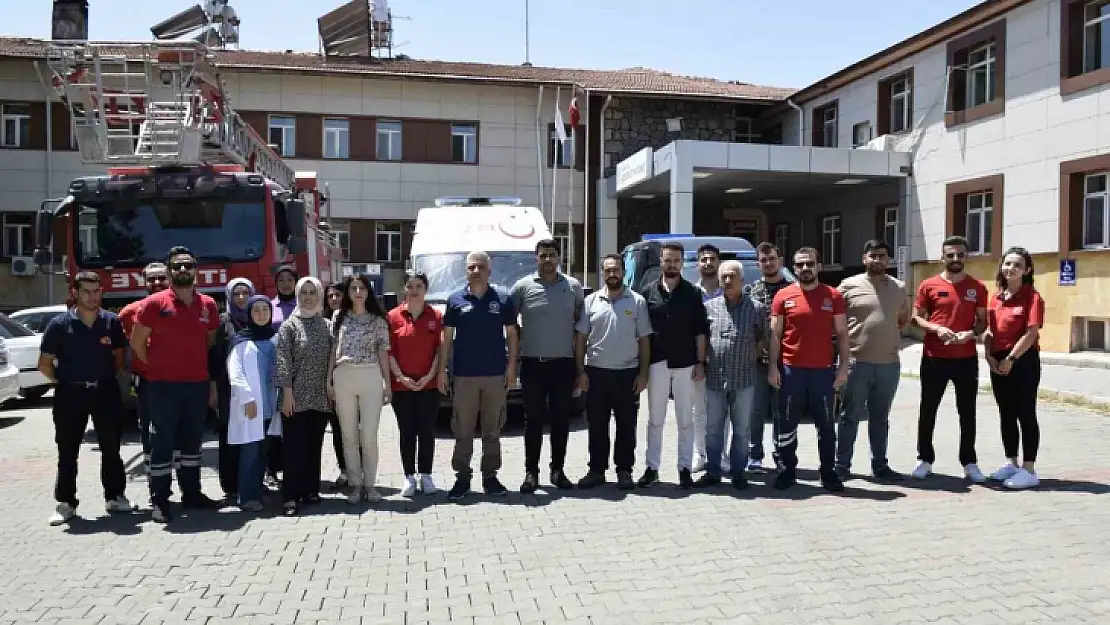 Hastanedeki tatbikat gerçeği aratmadı