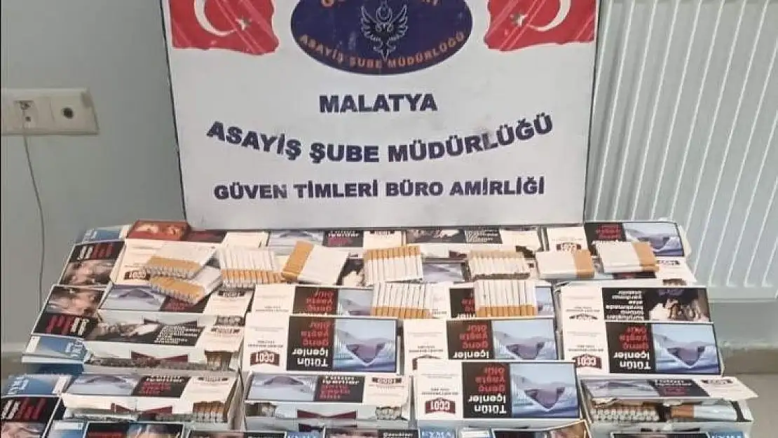 Malatya'da 120 bin adet kaçak sigara ele geçirildi