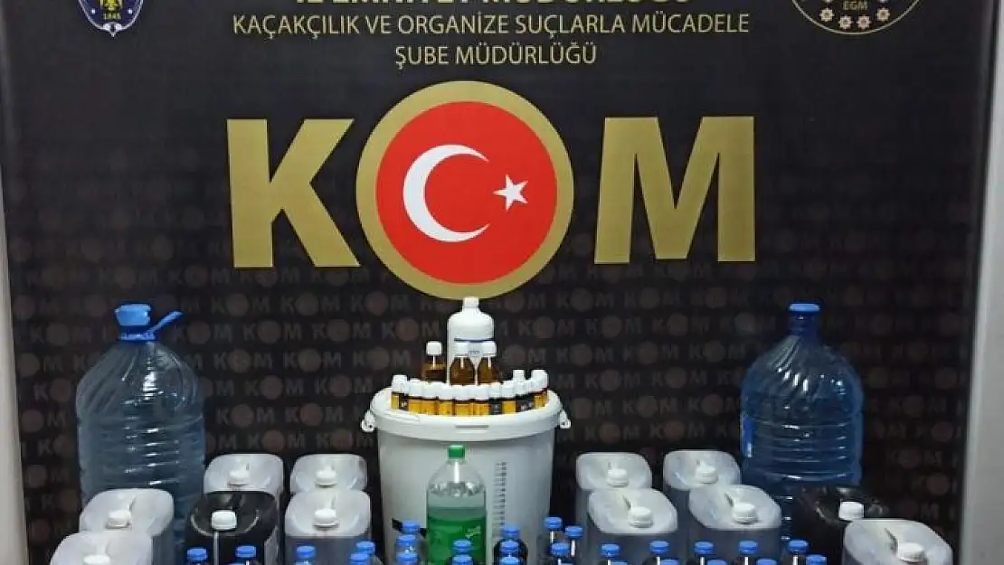 Malatya'da 128 litre sahte alkol ele geçirildi