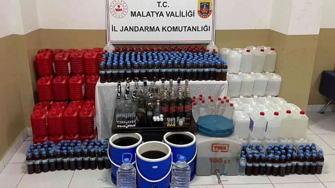 Malatya'da bin 100 litre kaçak alkol ele geçirildi