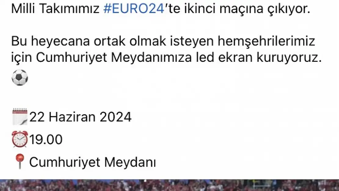 Milli heyecan dev ekranda