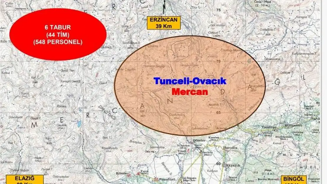 Tunceli'de Eren Abluka Sonbahar-Kış-4 Şehit Jandarma Uzman Çavuş Burak Tortumlu operasyonu başlatıldı