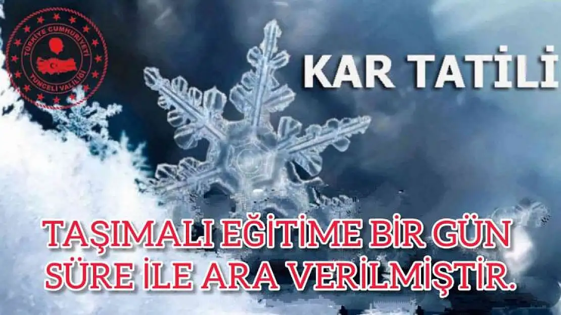 Tunceli'de taşımalı eğitime bir gün ara verildi