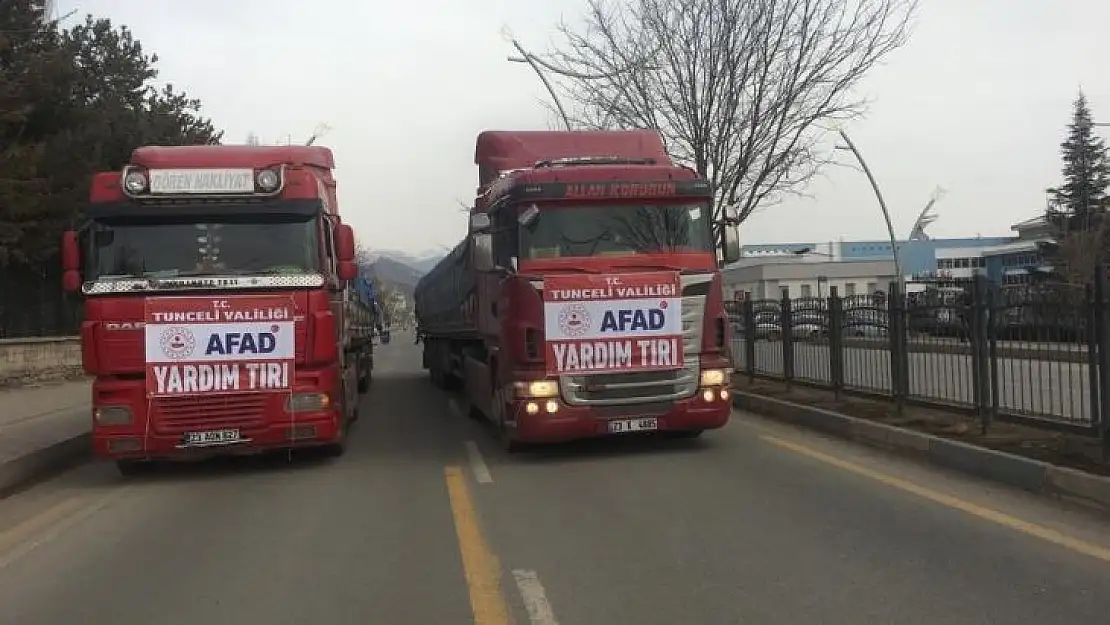 Tunceli'den deprem bölgesine su desteği