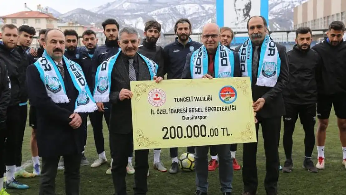 Tunceli Valiliğinden Dersimspor'a 200 bin liralık destek