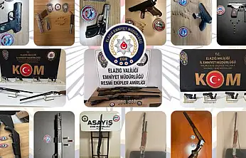 Elazığ Emniyeti'nden 'Huzur' bilançosu: 115 tutuklu, onlarca silah