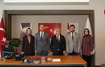 Vali Hatipoğlu ve Dr. Gecekuşu'ndan yeni başhekim Dr. Demir'e ziyaret