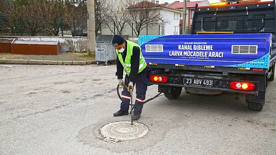 Elazığ Belediyesi larvalara karşı kış mücadelesine devam ediyor