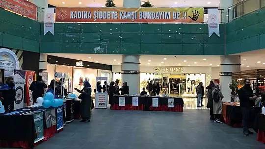 Elazığ'da 'Kadına Şiddete Hayır' stantları kuruldu