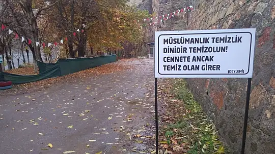 Elazığ'da hadis ve özlü sözler ile temizlik uyarısı