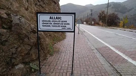 Elazığ'da hadis ve özlü sözler ile temizlik uyarısı