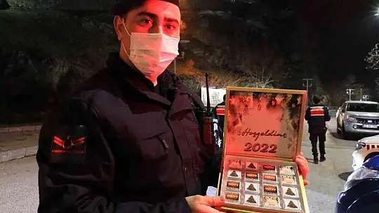 Elazığ'da jandarmadan tarihi Harput'ta -10 derecede yeni yıl denetimi