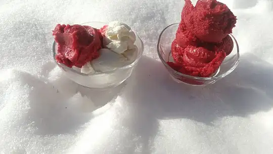 Elazığ'ın patentli lezzeti vişne dondurmasına kışın yoğun ilgi