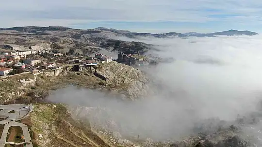 Elazığ sis denizinde kayboldu, eşsiz görüntüler oluştu