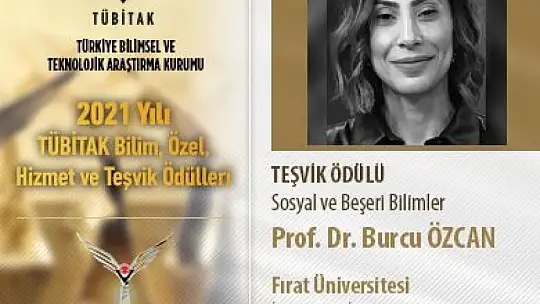 Prof. Dr. Burcu Özcan, TÜBİTAK ödülüne layık görüldü