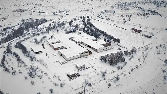 Türkiye'nin en yaşlı ilçesi Ağın'da kar manzarası