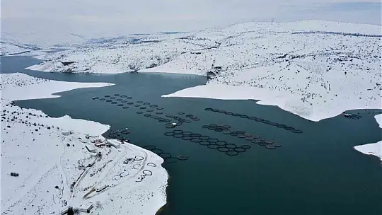 Türkiye'nin en yaşlı ilçesi Ağın'da kar manzarası