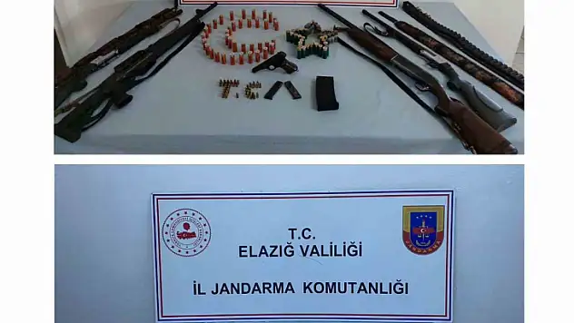 Elazığ 7 adet ruhsatsız silah ele geçirildi