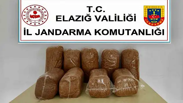 Elazığ'da 45 kilo kaçak tütün ele geçirildi