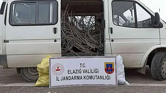 Elazığ'da kablo hırsızı yakalandı