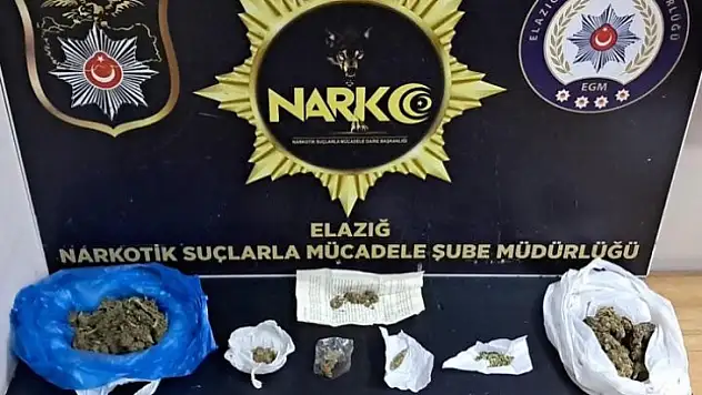 Elazığ'da uyuşturucu taciri 1 kişi tutuklandı