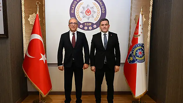 İki komşu ilin emniyet müdürleri Elazığ'da bir araya geldi