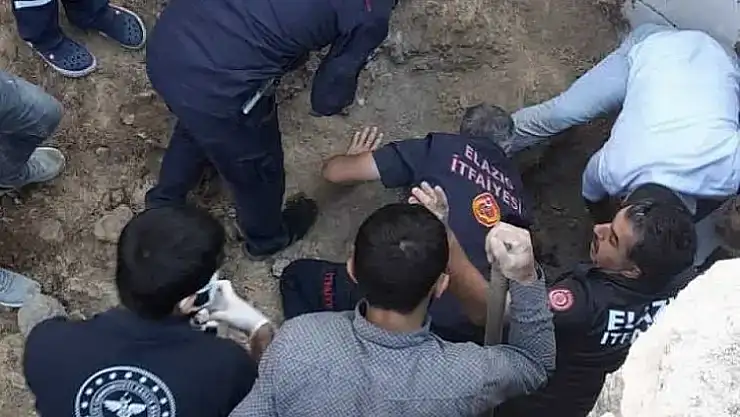 Elazığ'da inşaat kazısında göçük: işçi kurtarıldı
