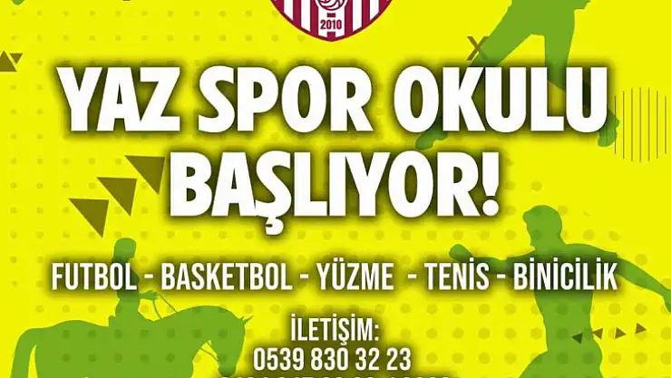 Elazığ İl Özel İdare yaz spor okulu ve yaz teknoloji kampı kayıtlarına başladı