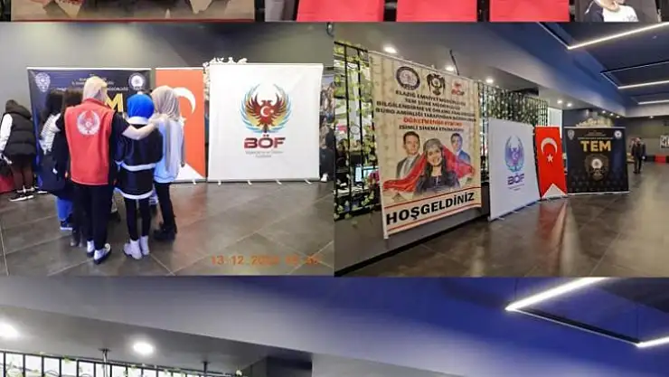 Karayel ve Yiğit,  öğrencilerle sinemada film izledi