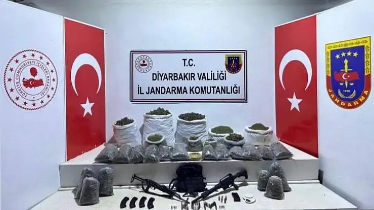 Lice'de düzenlenen operasyonlarda uyuşturucu madde ve silah ele geçirildi