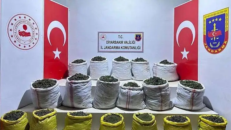 Lice kırsalında 366 kilogram uyuşturucu ile 270 bin kök kenevir bitkisi ele geçirildi