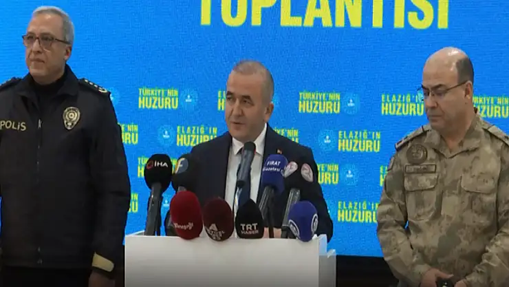 Vali Hatipoğlu 2025 raporunu açıkladı: Elazığ'da suç oranlarına 'huzur' darbesi!