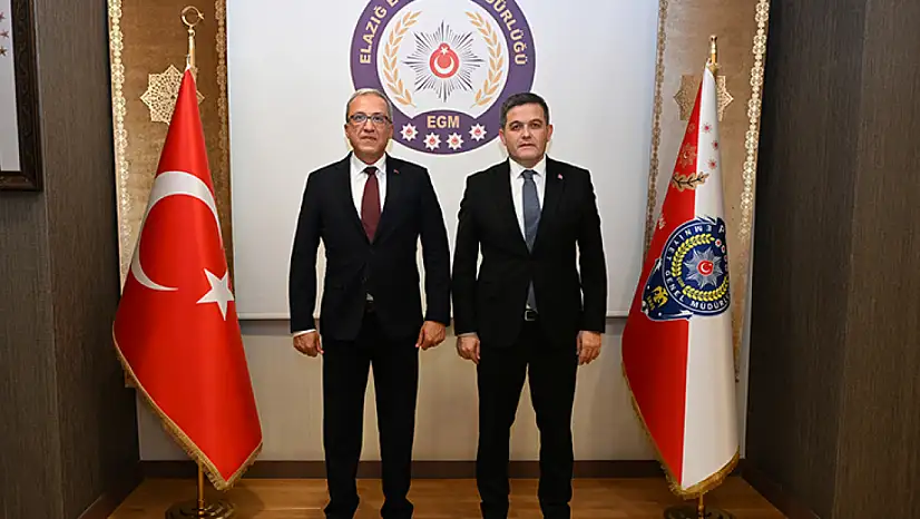 İki komşu ilin emniyet müdürleri Elazığ'da bir araya geldi