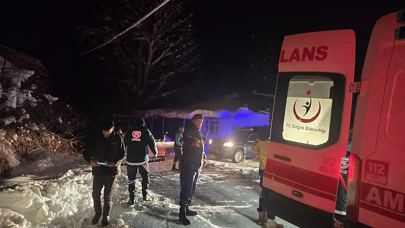 Kar ve tipi engel olmadı: Elmasuyu'nda KOAH hastası vatandaş için seferberlik