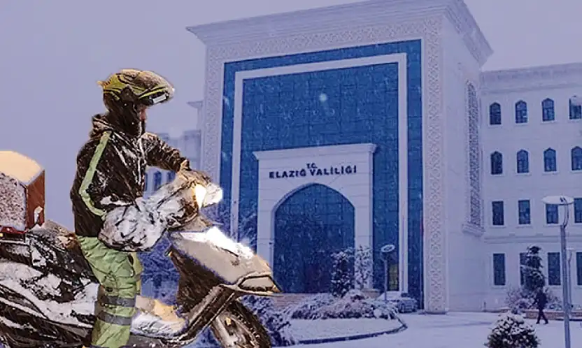 Kuryelere kar tatili: Elazığ'da Salı günü motorlu teslimat yapılamayacak