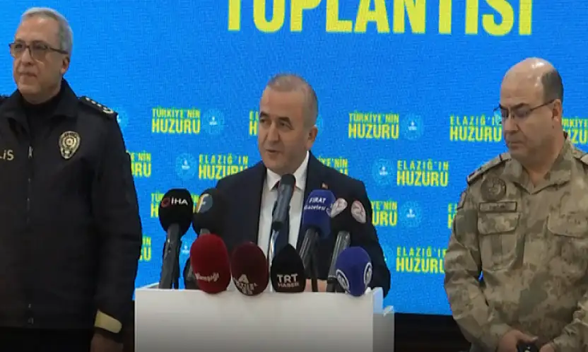 Vali Hatipoğlu 2025 raporunu açıkladı: Elazığ'da suç oranlarına 'huzur' darbesi!